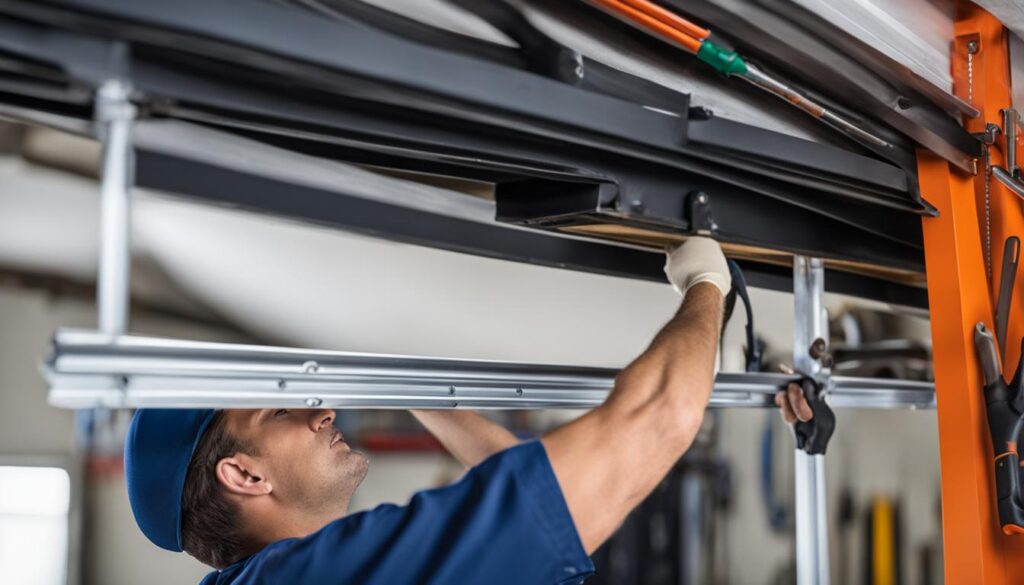 garage door track adjustment and repair