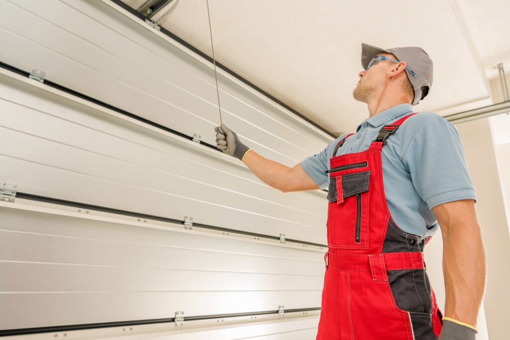 Garage Door Opener Maintenance Performed by Technician