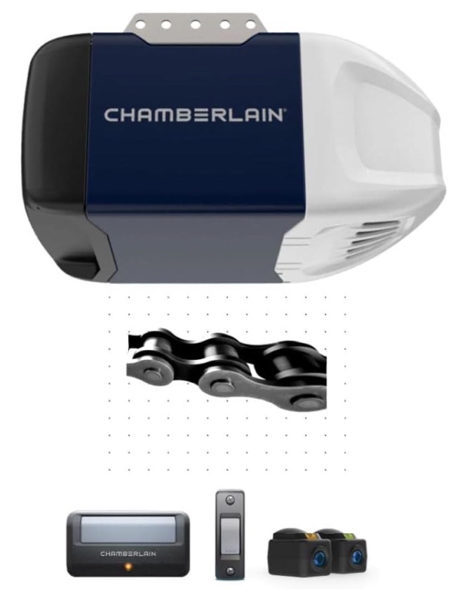 Smart Garage Opener with Chain Drive System - 1:2 HP